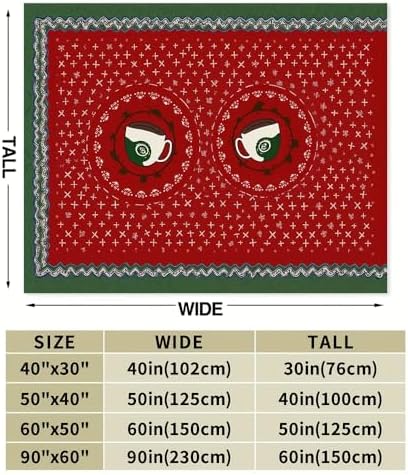 Bed Blanket-Cozy Christmas Mug Pattern-Great for Bed,Home Decor-Gift