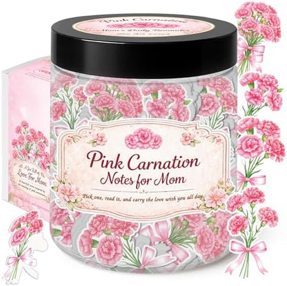Pink Carnation for Mom Emotional Supports Jar, Desk Accessories