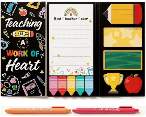 BESARME Teacher Sticky Notes Set with 2 Pens Teacher Supplies