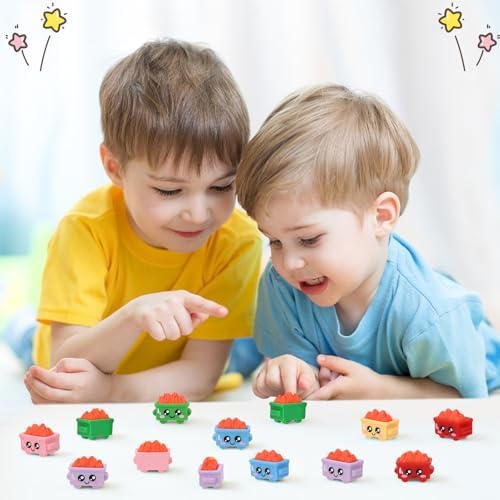 24Pcs Mini Dumpster Fire Figurines, Resin Dumpster Trash Shape