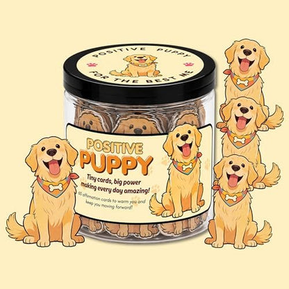60 Positive Affirmation Cards Jar Golden Retriever Gifts For Women