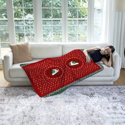 Bed Blanket-Cozy Christmas Mug Pattern-Great for Bed,Home Decor-Gift