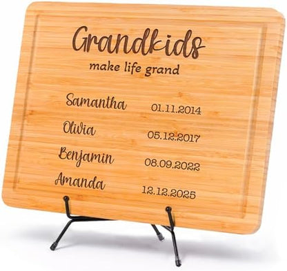 Personalized Dad Cutting Board Gift for Fathers Day, Grandpa, Custom