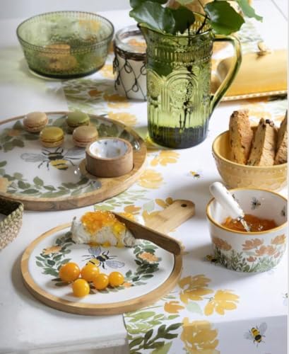 Boston International Round Platter Mango Wood Serving Dish with