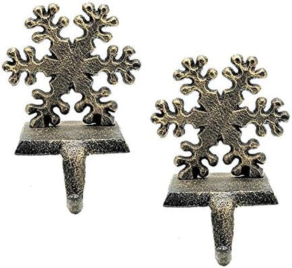 2 Pieces Snowflake Christmas Stocking Holder Christmas Hooks Skid