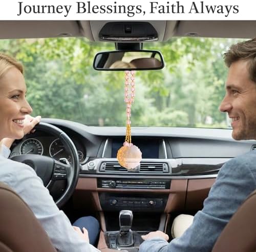 Ayatul Kursi for Car - Islamic Car Hanging, Pink Gold Islamic Travel