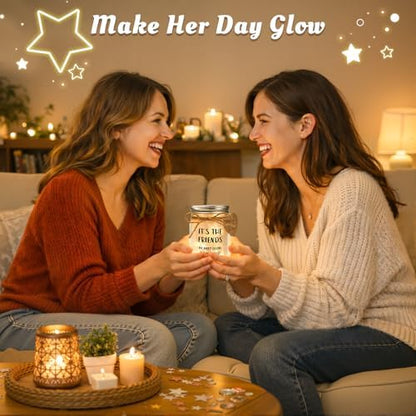 Friendship Gifts for Women - Thank You Mason Jar Night Light for