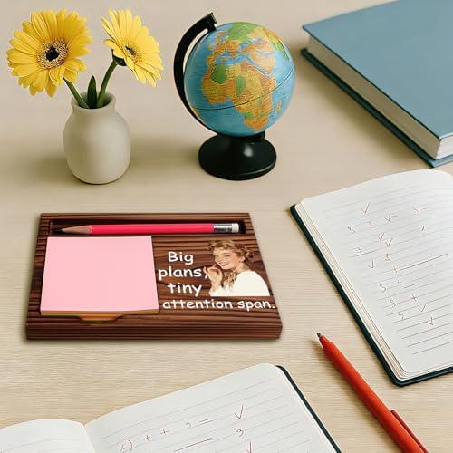 Funny Office Gift for Coworker, Sticky Note Holder Desk Organizer, Big