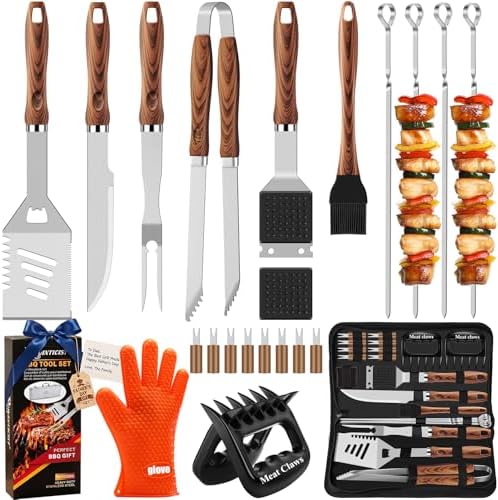 Romanticist 23pcs Stainless Steel BBQ Grill Tools & Accessories Kit