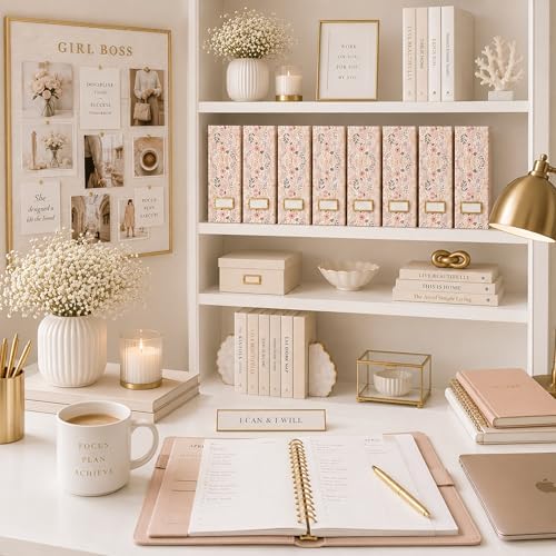 BLU MONACO | Cardboard Magazine File Holder Set of 4 | Standing File