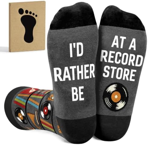 Music Lovers Gifts - Fun Kpop, Vinyl Record, Singing Socks for Girls