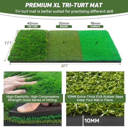 Golf Net with Practice Mat,Golf Hitting Aid Nets 10x7FT for Backyard
