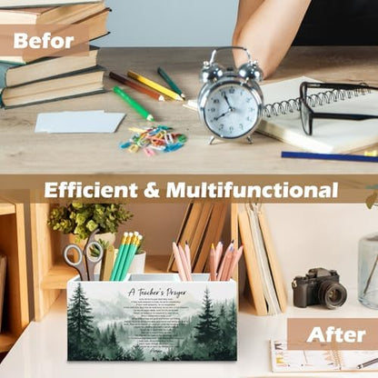 DILSJ Teacher Christian Pen Pencil Holder Organizer for Desk