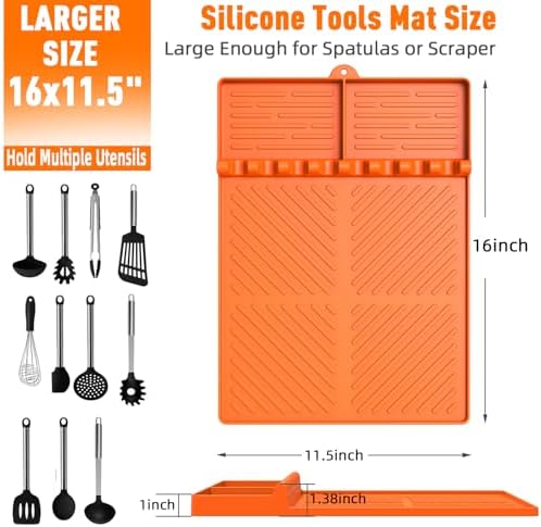 Silicone Grill Mat Compatible with Blackstone, BBQ Griddle Tool