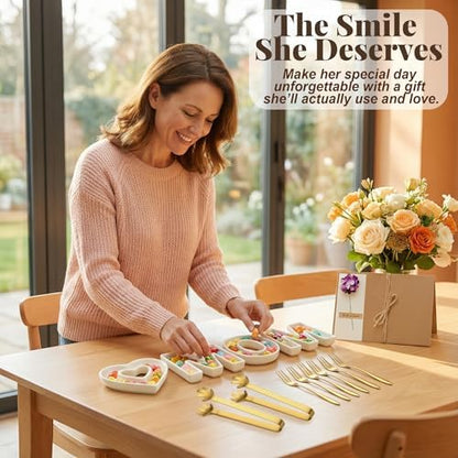 Mother’s Day & Birthday Gifts for Mom - Ceramic "MOM" Letter Candy