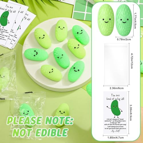 HyDren 25 Set Inspirational Pickle Gift Ball Bulk Motivational Card