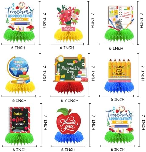 Teacher Appreciation Week Table Decorations Honeycomb Centerpieces
