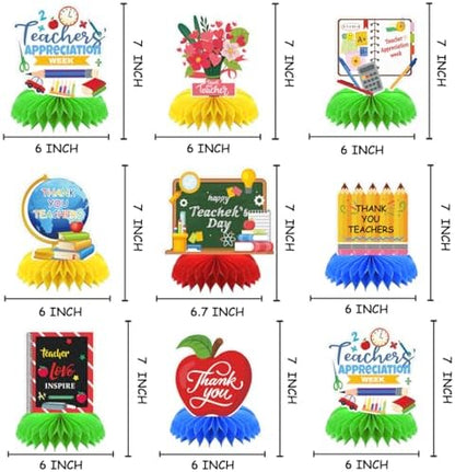 Teacher Appreciation Week Table Decorations Honeycomb Centerpieces
