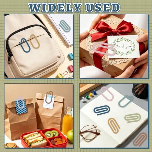 12Pcs 4 Inch Jumbo Acrylic Bookmark Clips with Storage Box, Colorful