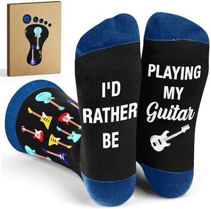 VICRAZY Guitar, Drum Socks For Men – Cool Music Accessories, Funny