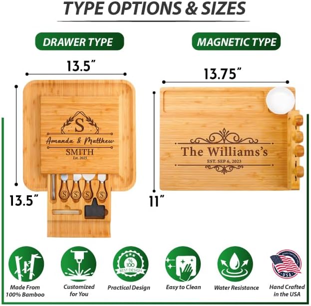 Personalized Charcuterie Board, Wedding Gifts for Couples 2026, Custom