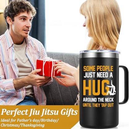 Lifecapido Jiu Jitsu Gifts for Men, Some People Just Need A Hug Around