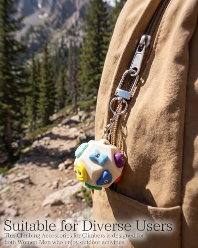 Rock Climbing Keychain with Mini Bouldering Hold