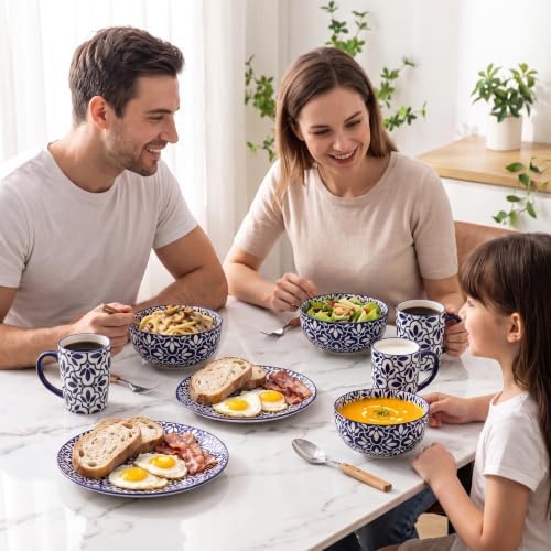 Cereal Bowls Set of 6, 28 Ounces Soup Bowls