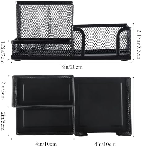 M&G Mesh Pen Holder Desk Organizers Pencil Holder for Desk Black, 3