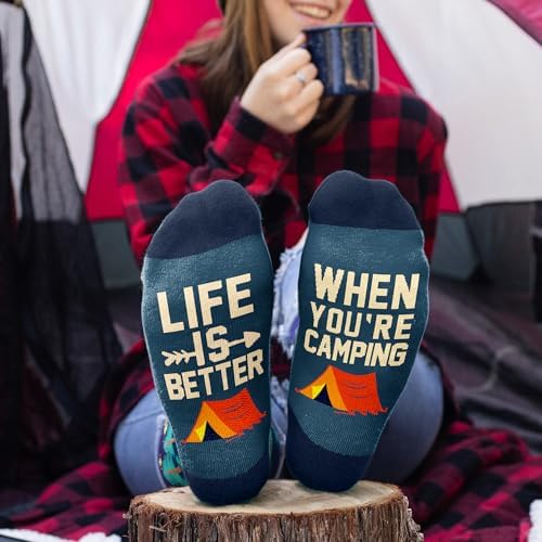 Outdoors Socks - Funny Hiking and Camping Gifts for Men, Women