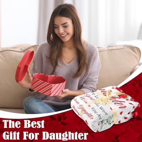 Daughter Birthday Gifts from Mom or Dad, To My Daughter Blanket, 50" x