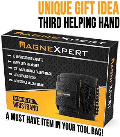 Magnelex Magnexpert Magnetic Wristband for Holding Screws, Nails and