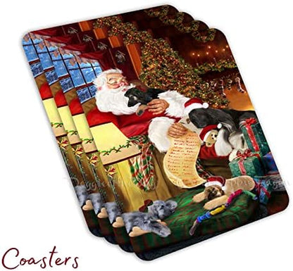 The Ultimate Dog Lover Christmas Basket Santa Sleeping with Afghan