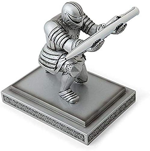 PEN KIT MALL Executive Kneeling Knight Pen Holder - Fancy Black-Inked