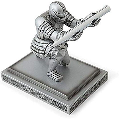 PEN KIT MALL Executive Kneeling Knight Pen Holder - Fancy Black-Inked