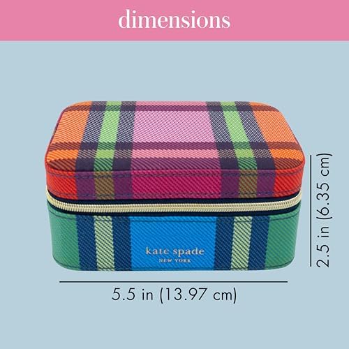 kate spade new york Travel Jewelry Case, Grand Plaid Duo