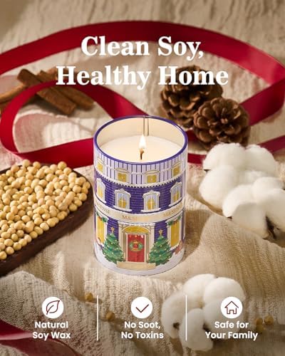 M&SENSE Valentines Day Candles, Winter Scented Holiday Soy Candles for