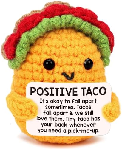 Positive Crochet Taco Christmas Birthday Gifts for Women Men Stocking