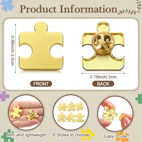 72 Sets Employee Appreciation Gift, Puzzle Piece Pins with Card Bag