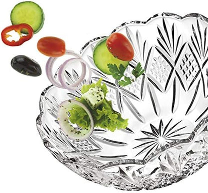 Godinger 8.5" Serving Bowl, Salad Bowl - Dublin Collection, Giftable