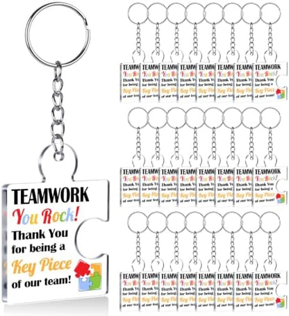 Team Appreciation Gifts Bulk Thank You Keychains for Coworkers