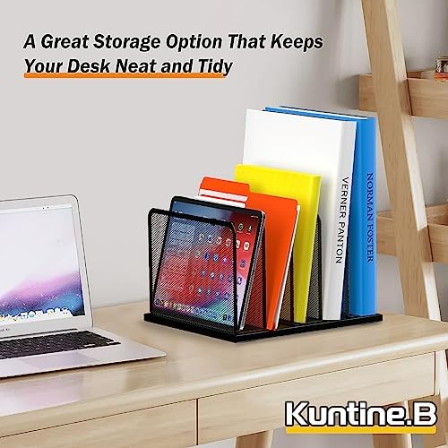 Kuntine.B Desk File Organizer Upright Mesh Desktop Organizer File