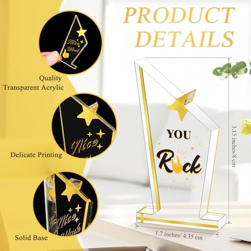 Treela 18 Pcs Employee Appreciation Awards Gifts Bulk Small Acrylic