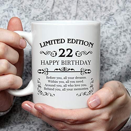 aiyaya 22nd Birthday Gifts for Women Men - 11 oz Coffee Mug - 22 Year