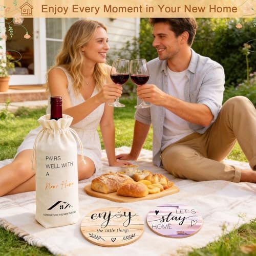 House Warming Gifts New Home, 19pcs New Home Gift Basket For