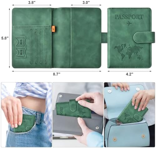 Eoehro Passport Holder for Travel Essentials, Passport Wallet Cover