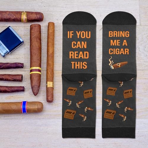 Cigar Gifts For Men - Cigar Socks, Smoker Accessories, Funny Gift