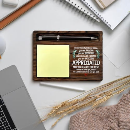Motivational Sticky Note Holder Thank You Appreciation Gifts for Women