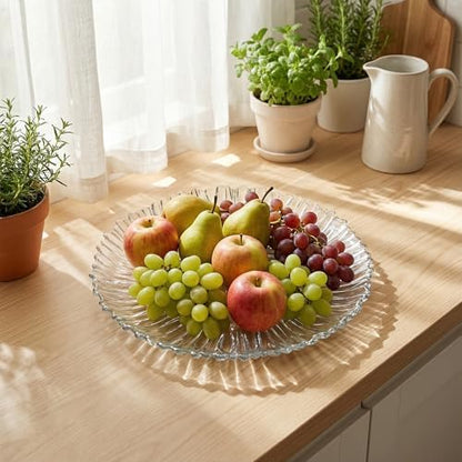 Large Glass Serving Platter 12.5” (31.5 cm) – Elegant Clear