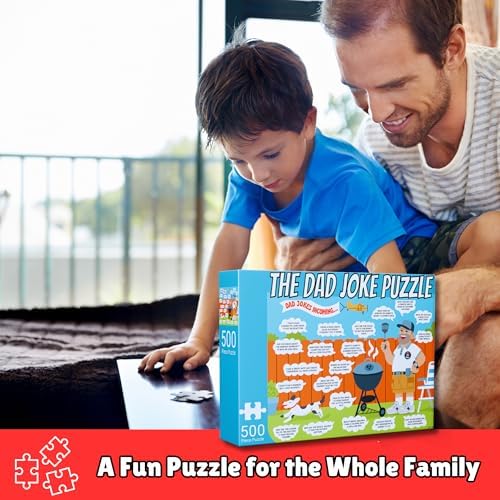 Dad Gifts - 500 Piece Dad Joke Puzzle - Jigsaw Puzzles for Adults